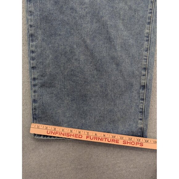 Cider Jeans Womens 3XL Blue Light Wash Wide Leg Cropped High Rise Denim Zip Fly - Picture 7 of 14